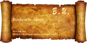 Bodisch Upor névjegykártya